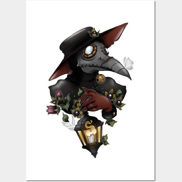 plague doctor Wall Art by sample the dragon